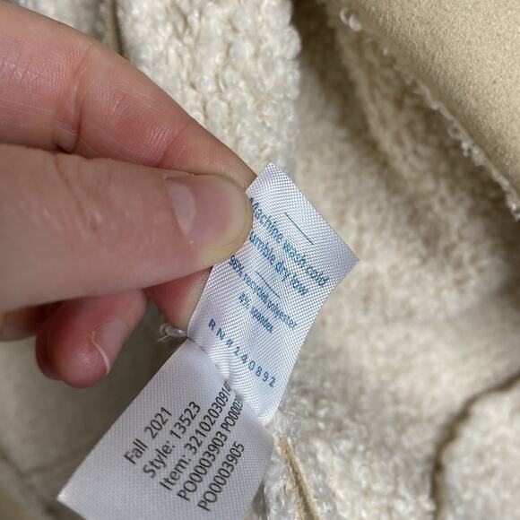 Marine Layer Quebec Sherpa Jacket in Tortoise Shell/Cream Women’s Size XS - Picture 5 of 7